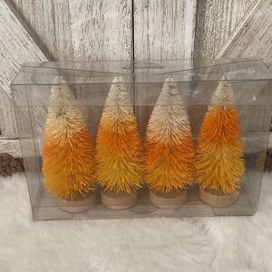 Target 2021 Halloween Orange and Cream Bottle Brush Trees